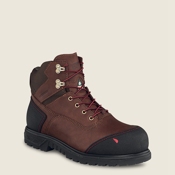 Red Wing Safety Boots Brown/Black - Mens Brnr Xp - 6-inch Waterproof Csa Toe - 7809-VEFZB